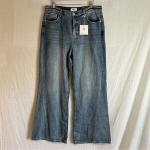 PISTOLA Women's Ruby High Rise Palazzo Wide Leg Flare Pant in Othello Size 33